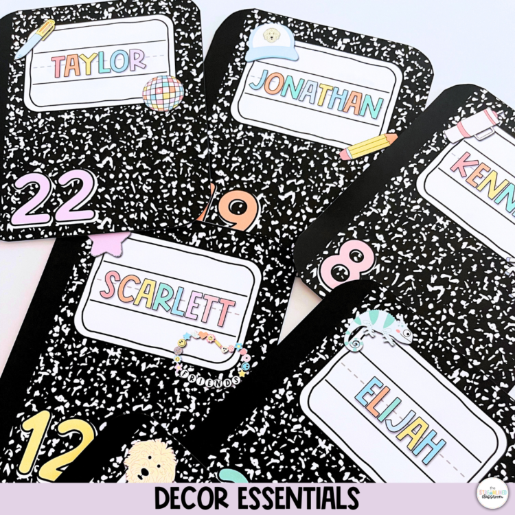 Classroom Decor Bundle - Pastel Meets World - Composition Notebook Theme - Image 6