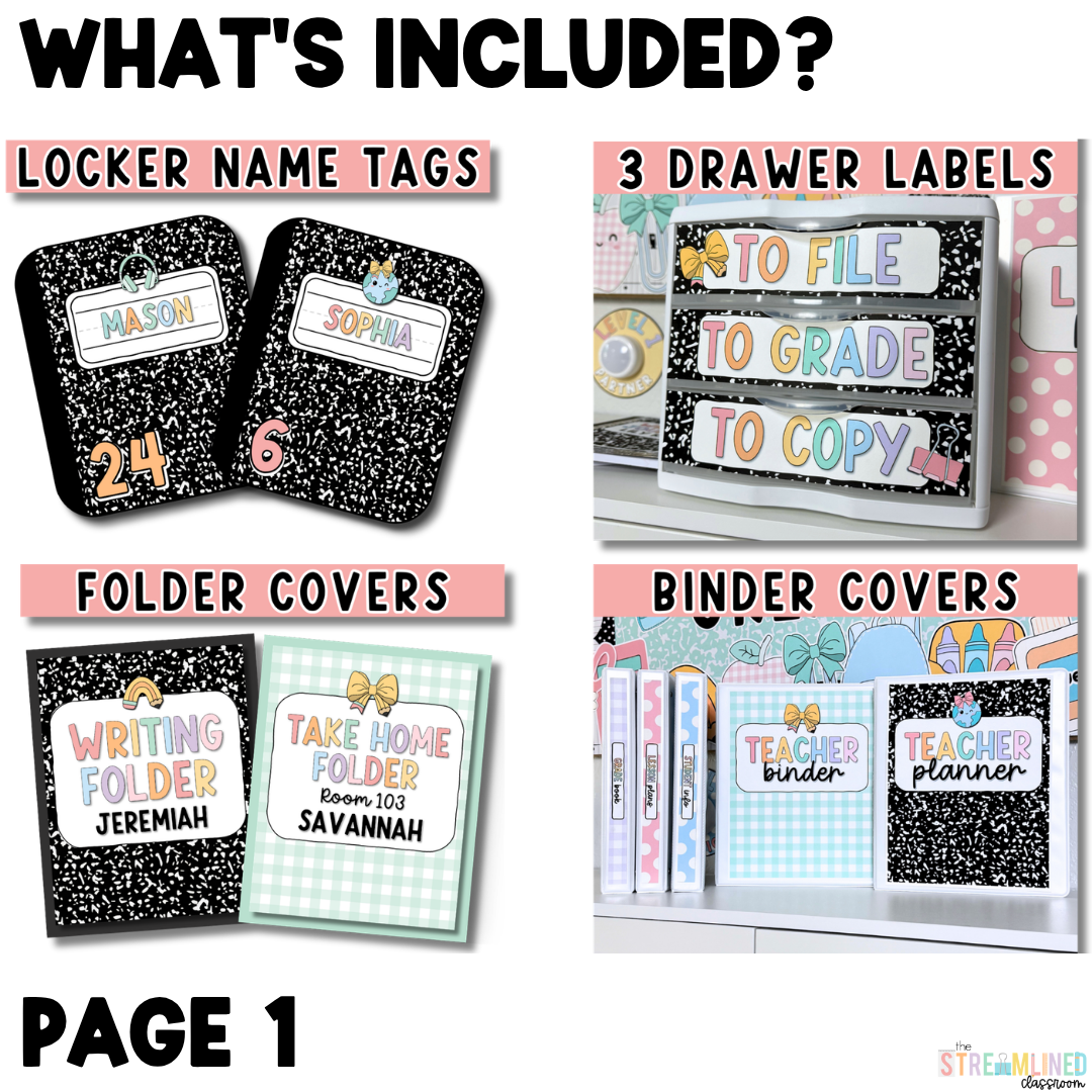 Classroom Decor Bundle - Pastel Prep Theme - Image 6