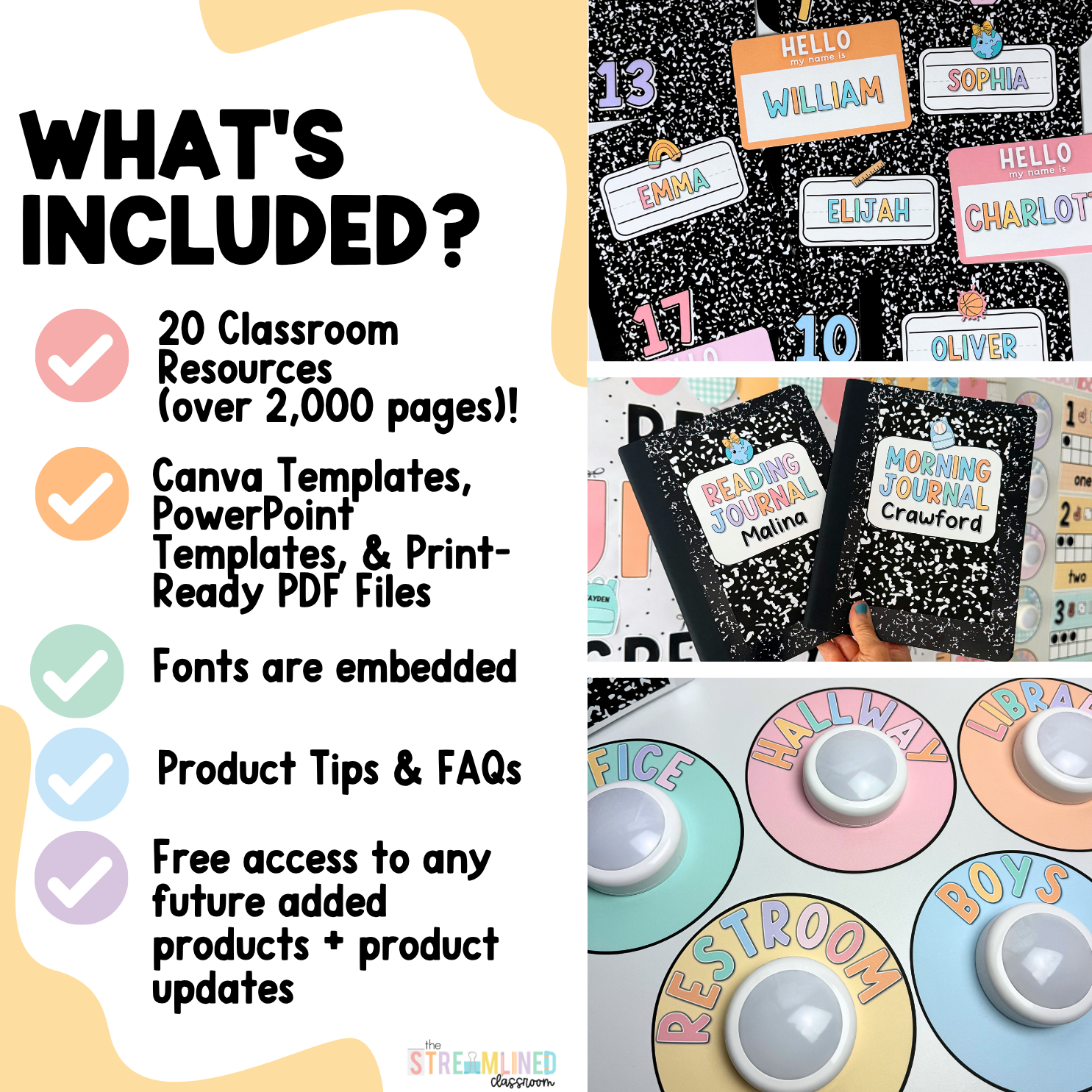 Classroom Decor Bundle - Pastel Prep Theme - Image 2