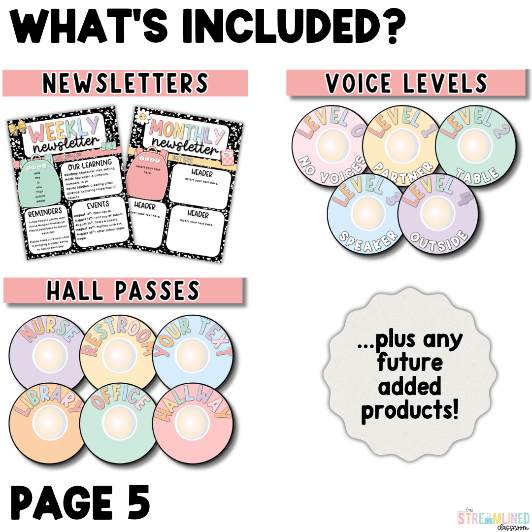 Classroom Decor Bundle - Pastel Prep Theme - Image 10