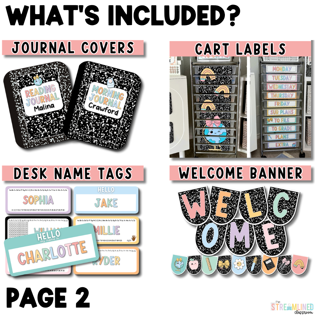 Classroom Decor Bundle - Pastel Prep Theme - Image 7