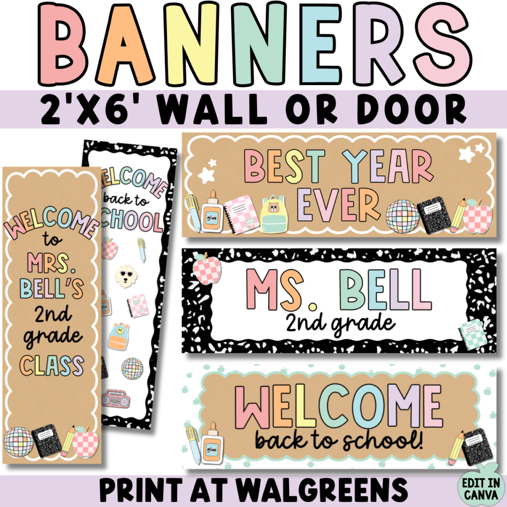 Classroom Banners | Welcome Back Printable Door Banners