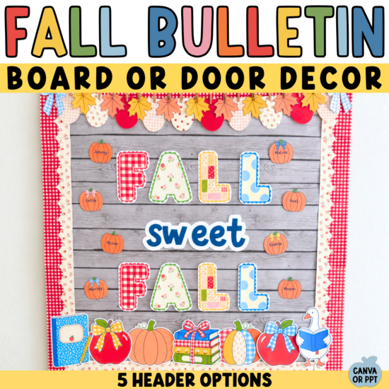 Fall Bulletin Board | Cottagecore Classroom Decor